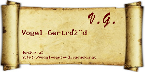 Vogel Gertrúd névjegykártya